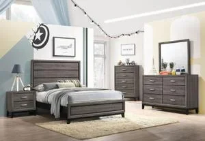 Watson 4-piece Full Bedroom Set Grey Oak