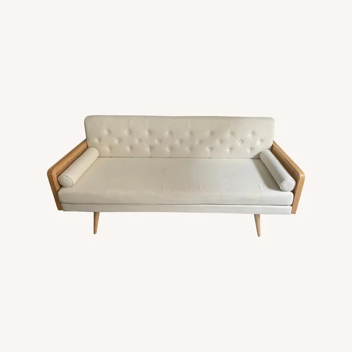 Wayfair Aleksandra Square Arm Linen Sofa