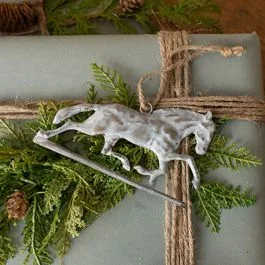 Weathered Horse Christmas Ornament Set of 6