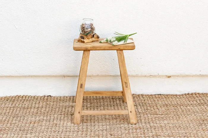 Weathered Wood Farmhouse Style Stool