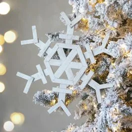 Weathered Wood Snowflake Wall Decor Set of 2