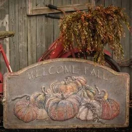 Welcome Fall Rustic Metal Sign