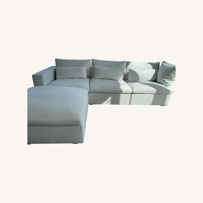 West Elm Modular Harmony Sectional in Eco Weave, Oyster