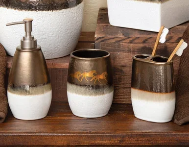 Wild Spirits Ceramic 3 Piece Bath Set