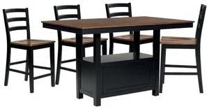 Wildenauer Counter Height Dining Table and 4 Barstools