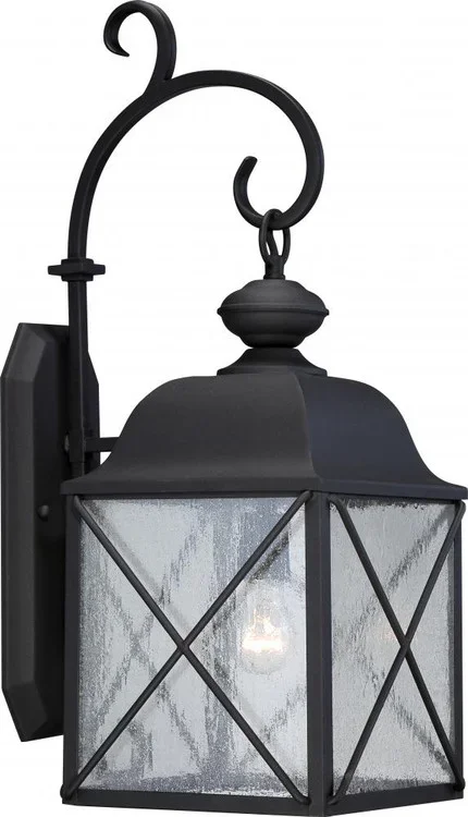 Wingate – 1 Light – 8” Wall Lantern with Clear Seed Glass – Textured Black Finish (81|60/5622)