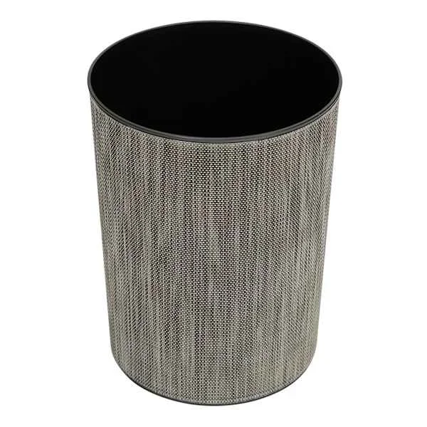 Winslow Black & Grey Round Trash Bin, 10l