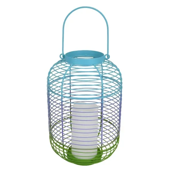 Wire Ombre LED Outdoor Lantern, 12″