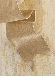 Wired Gold Cotton Ribbon Set of 2