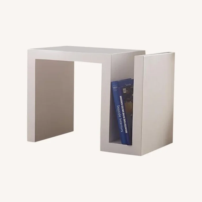 Wisteria White Lacquer S Shaped Side Table