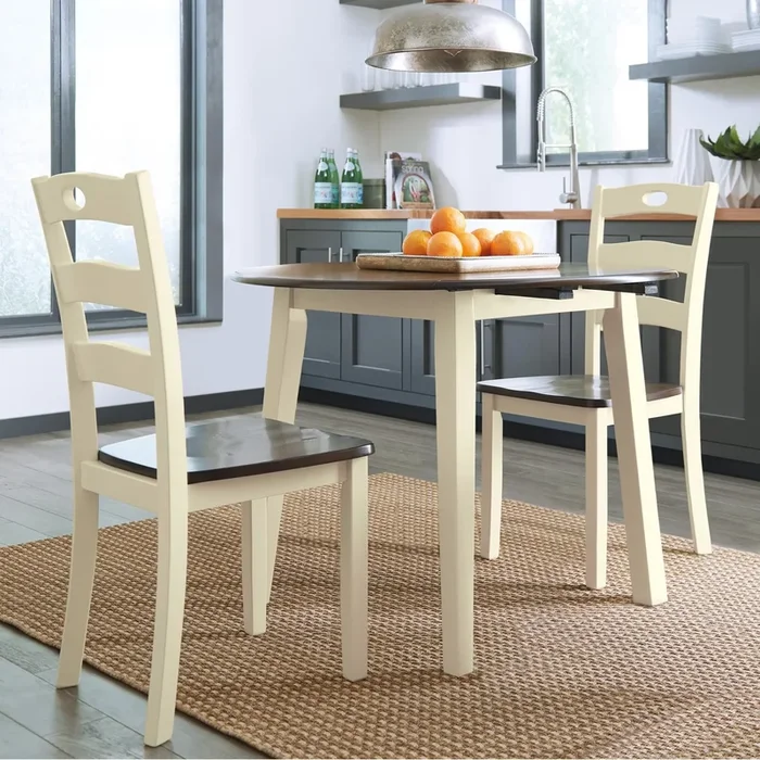 Woodanville 3-Piece Round Drop Leaf Table Set