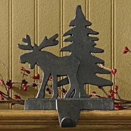 Woodland Moose and Tree Stocking Hook Set of 2