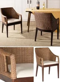 Woven Rattan Arm Chair