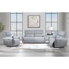 Wraith Power Recliner Sofa Grey Leather