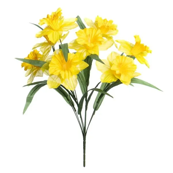 Yellow Daffodil Floral Bush, 18″
