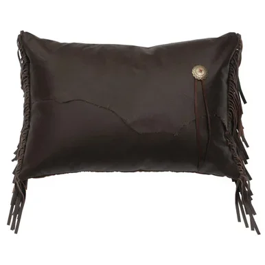 Yellowstone III Rectangular Pillow with Leather Reverse