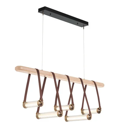 York Linear 5-Light LED Pendant (65|131053-LED-STND-10-27-LB-WD-ZM0704)