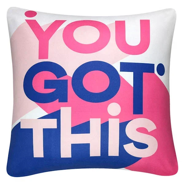 You Got This Printed Throw Pillow, 18″