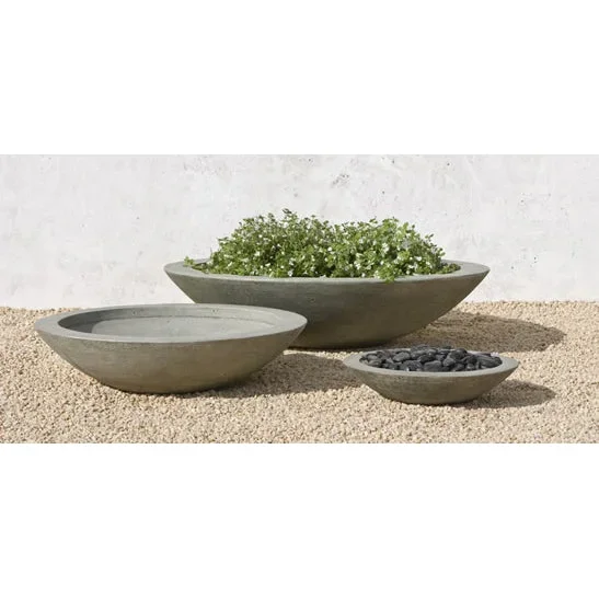 Zen Medium Low Bowl Planter – Alpine Stone (14 finishes available)