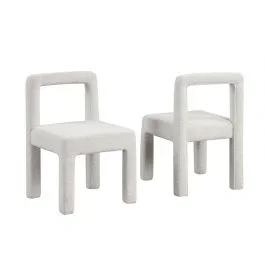 Zerrid Cream Boucle Dining Chairs (Set of 2)
