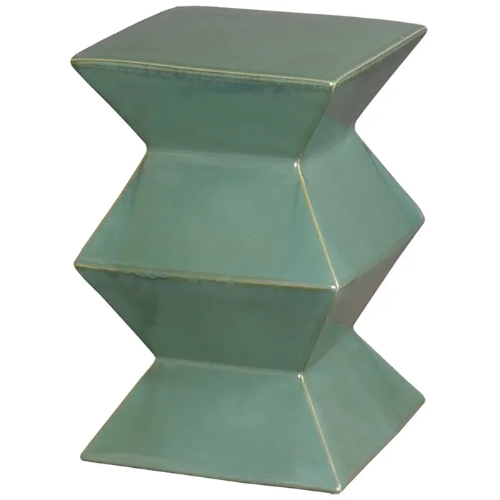 Zigzag Garden Stool – Green