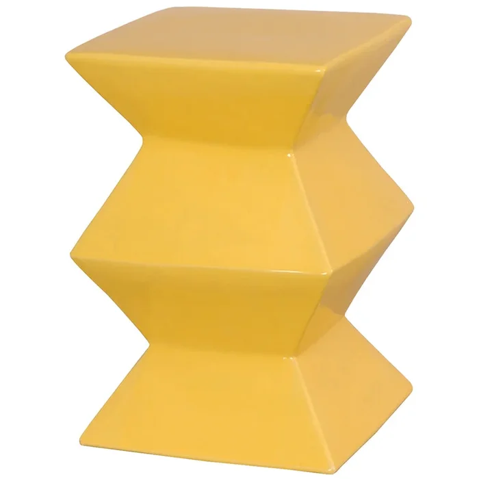 Zigzag Garden Stool – Yellow
