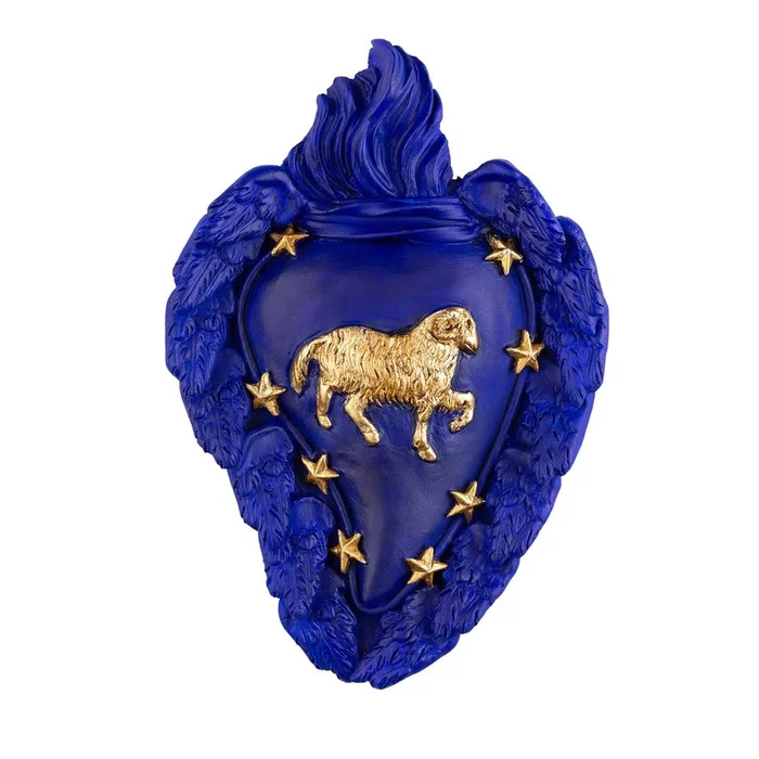 Zodiaco Aries Ceramic Heart