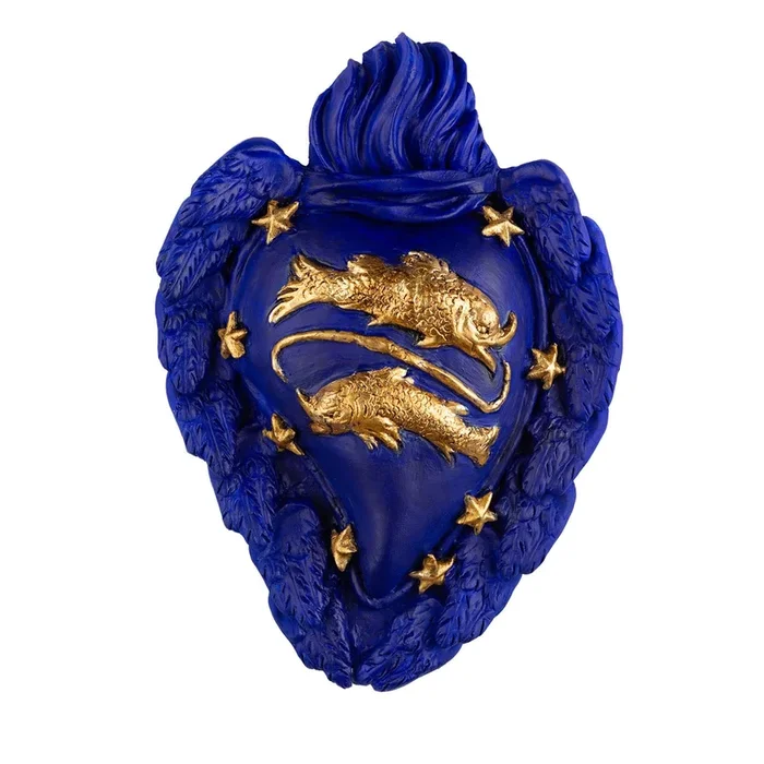 Zodiaco Pisces Ceramic Heart