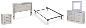 Zyniden Full Panel Headboard Bed, Dresser, Mirror, Chest and Nightstand
